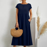 WW | Atemberaubendes Baumwoll-Sommerkleid mit Bequemem Schnitt für Warmes Wetter