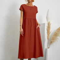 WW | Atemberaubendes Baumwoll-Sommerkleid mit Bequemem Schnitt für Warmes Wetter