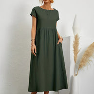 WW | Atemberaubendes Baumwoll-Sommerkleid mit Bequemem Schnitt für Warmes Wetter