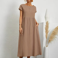 WW | Atemberaubendes Baumwoll-Sommerkleid mit Bequemem Schnitt für Warmes Wetter