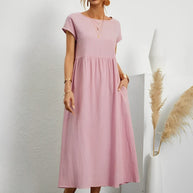 WW | Atemberaubendes Baumwoll-Sommerkleid mit Bequemem Schnitt für Warmes Wetter