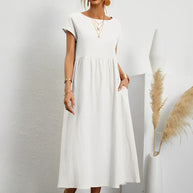 WW | Atemberaubendes Baumwoll-Sommerkleid mit Bequemem Schnitt für Warmes Wetter