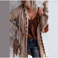 W&W - Mittellange Kapuzenpullis Strickjacke