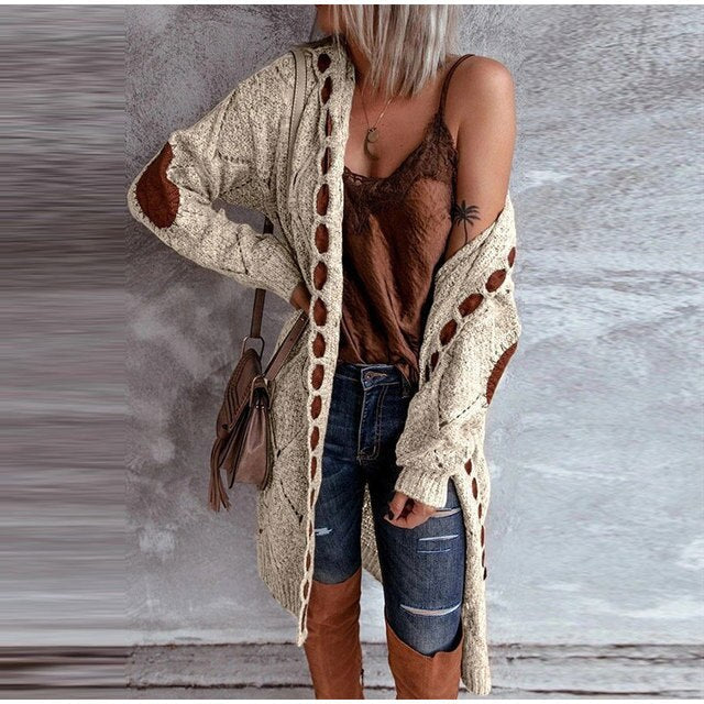 W&W - Mittellange Kapuzenpullis Strickjacke