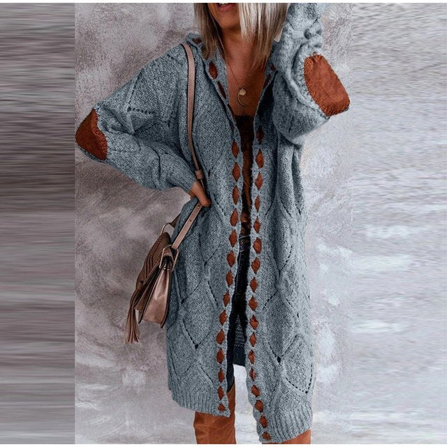 W&W - Mittellange Kapuzenpullis Strickjacke