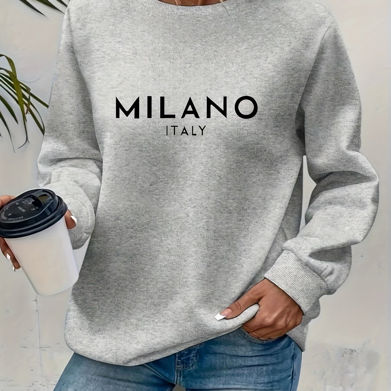 WW | Milano Print Pullover Sweatshirt für Damen