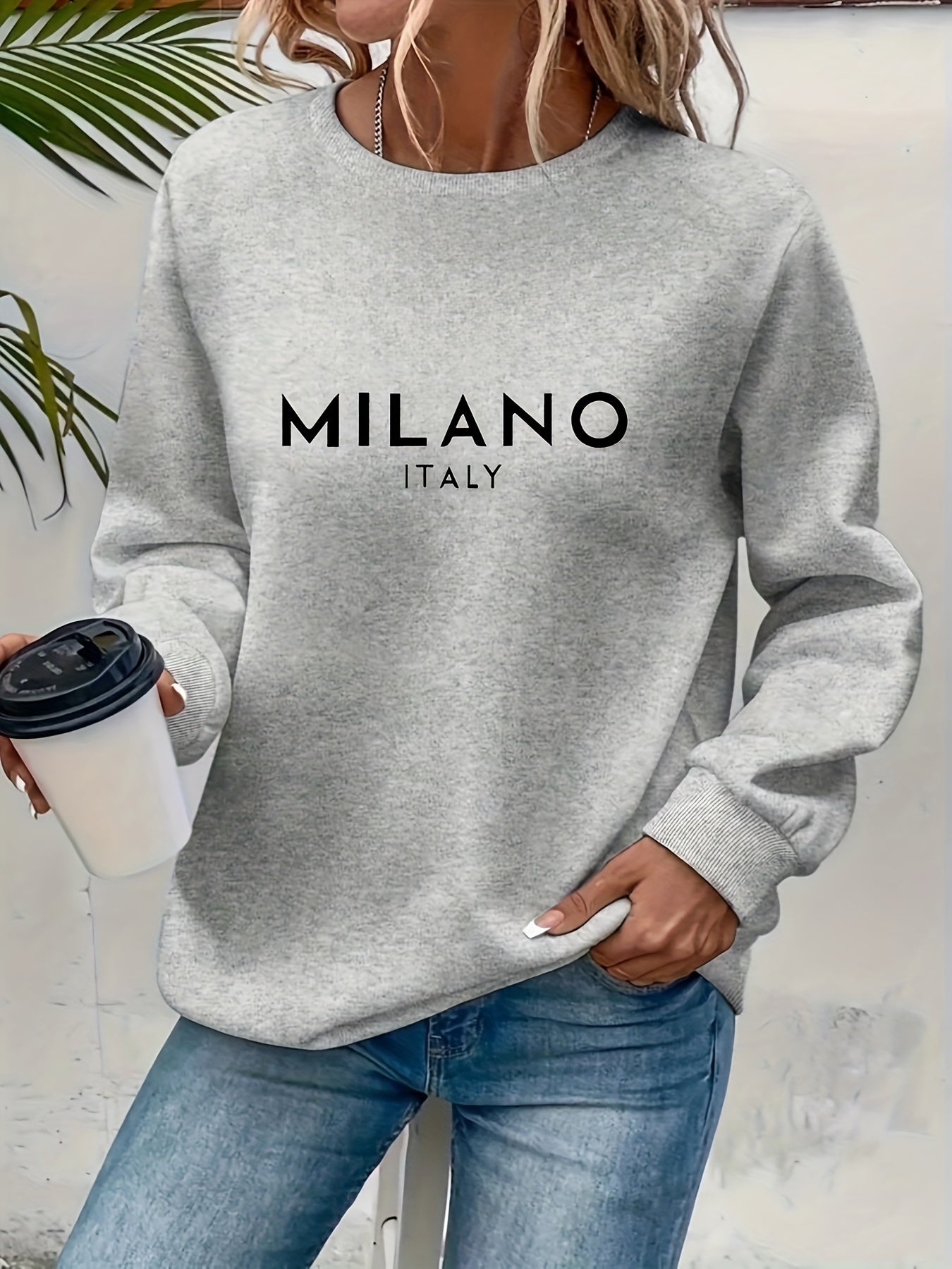 WW | Milano Print Pullover Sweatshirt für Damen