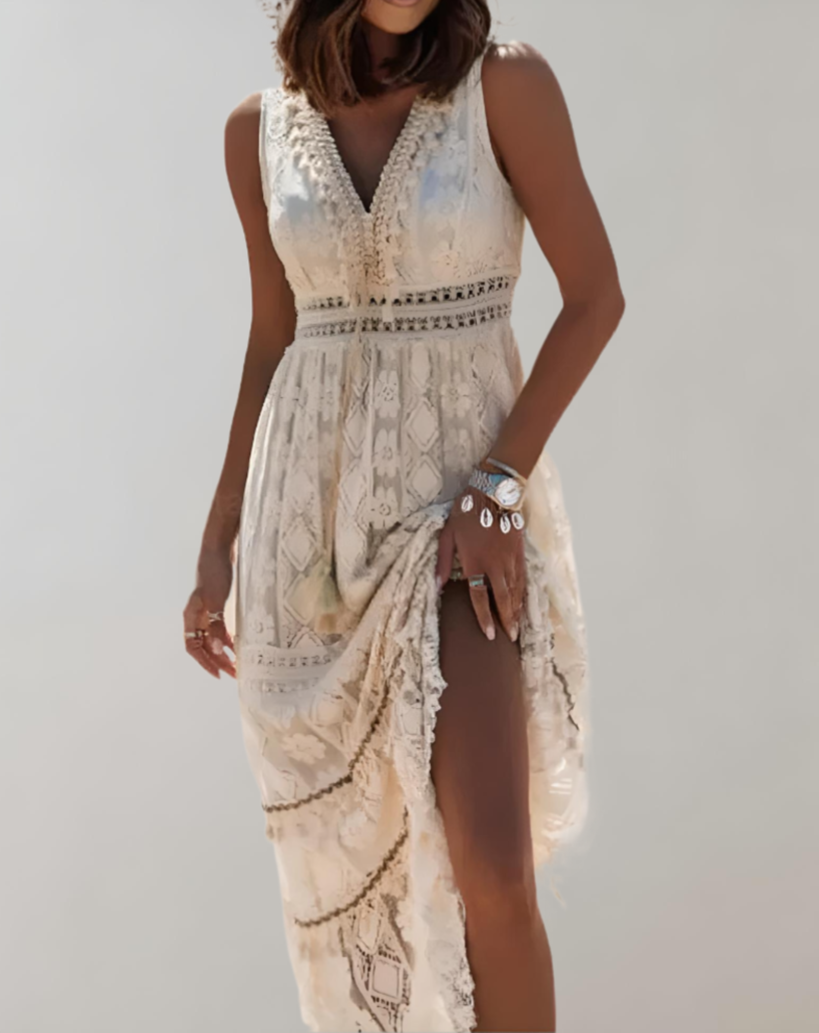 WW | Elegantes Damen Sommerkleid Im Boho Stil