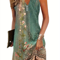 WW | Ärmellos Lockere Passform Boho Kleid Sommerkleid