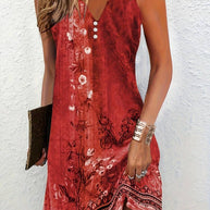 WW | Ärmellos Lockere Passform Boho Kleid Sommerkleid
