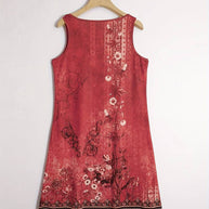 WW | Ärmellos Lockere Passform Boho Kleid Sommerkleid