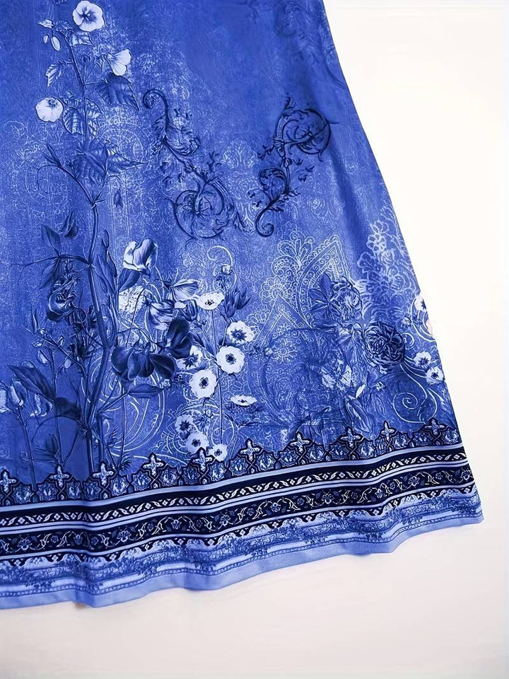 W&W Mode | Ärmellos Lockere Passform Boho Kleid Sommerkleid
