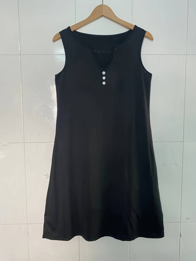 W&W Mode | Ärmellos Lockere Passform Boho Kleid Sommerkleid