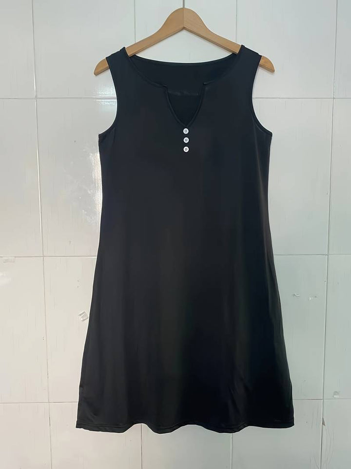 W&W Mode | Ärmellos Lockere Passform Boho Kleid Sommerkleid
