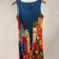 WW | Ärmellos Lockere Passform Boho Kleid Sommerkleid