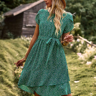 Midikleid mit Taillenband