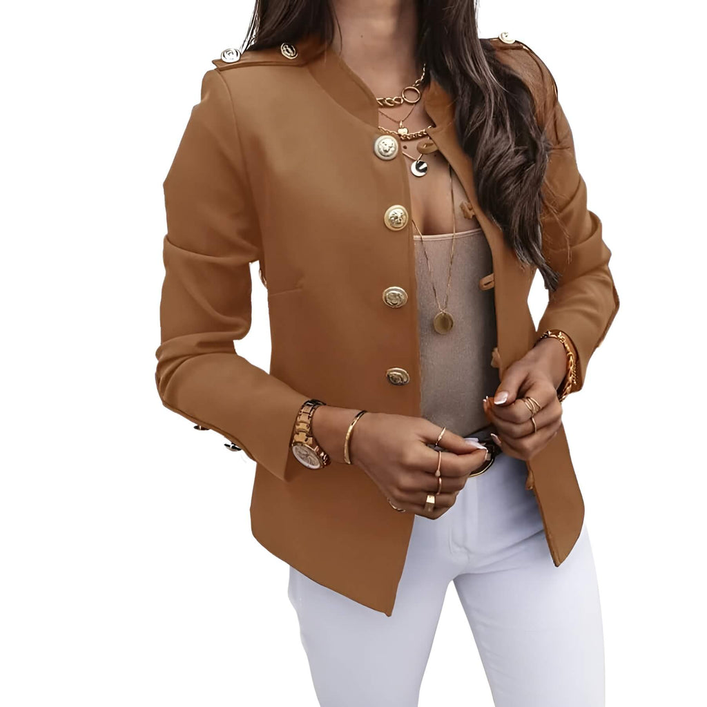 WW | Frauen Stylischer Knopf Mantel