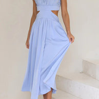WW | Mock Neck Cutout Midi Kleid