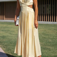 WW | Mock Neck Cutout Midi Kleid