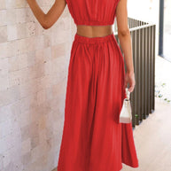 WW | Mock Neck Cutout Midi Kleid