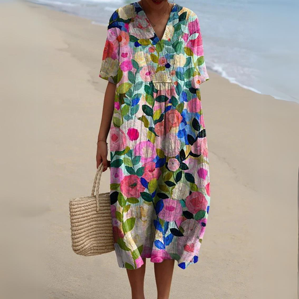 WW | Buntes Baumwoll-Sommerkleid