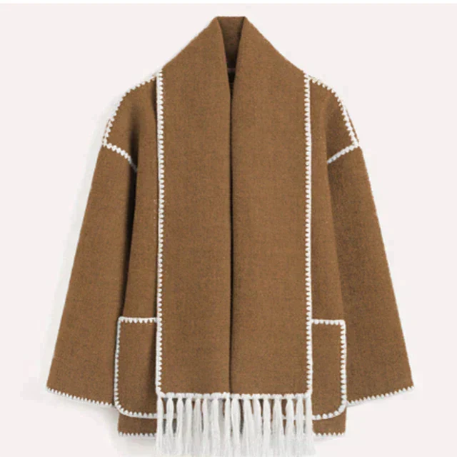 W&W Mode - Statement-Jacke mit Halstuch