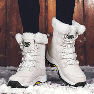 WW | Klassische Winter Midi Stiefel mit Futter für Frauen