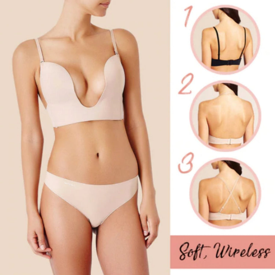 WW | Tauchen BH, tiefer Ausschnitt -Push-Up BH mit tiefem Ausschnitt und offenem Rücken!