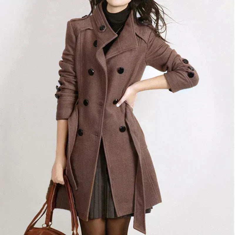 W&W Mode - Eleganter Winter-Langmantel für Damen