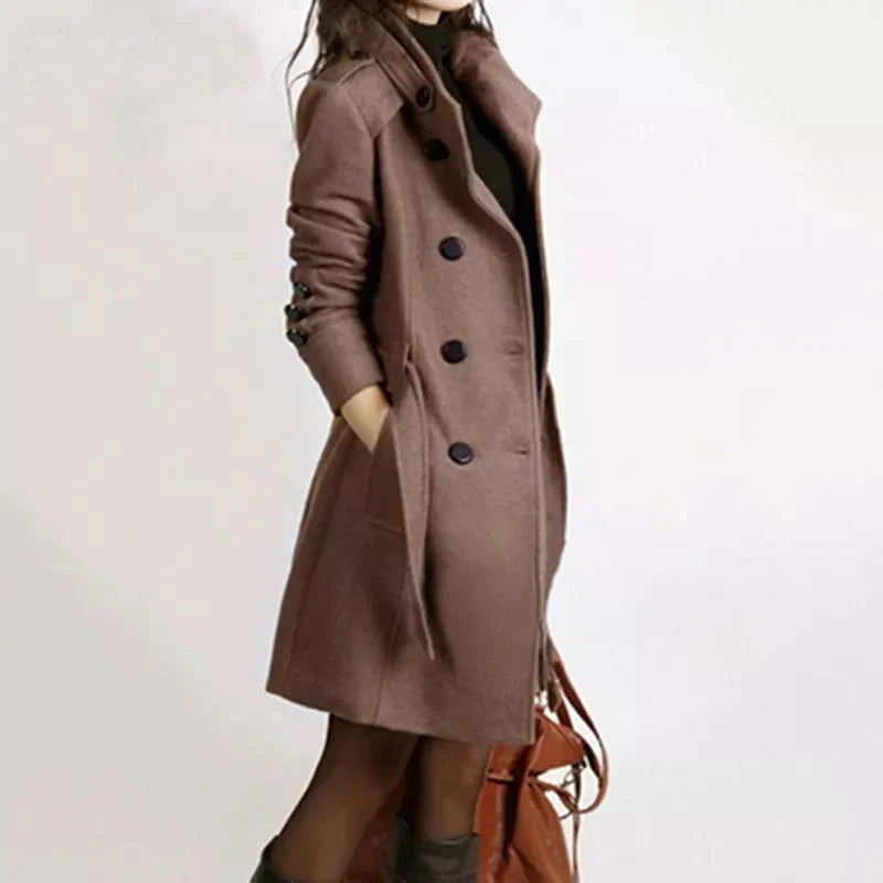 W&W Mode | Mantel Mit Gürtel Für Herbst Winter Wärme Für Frauen