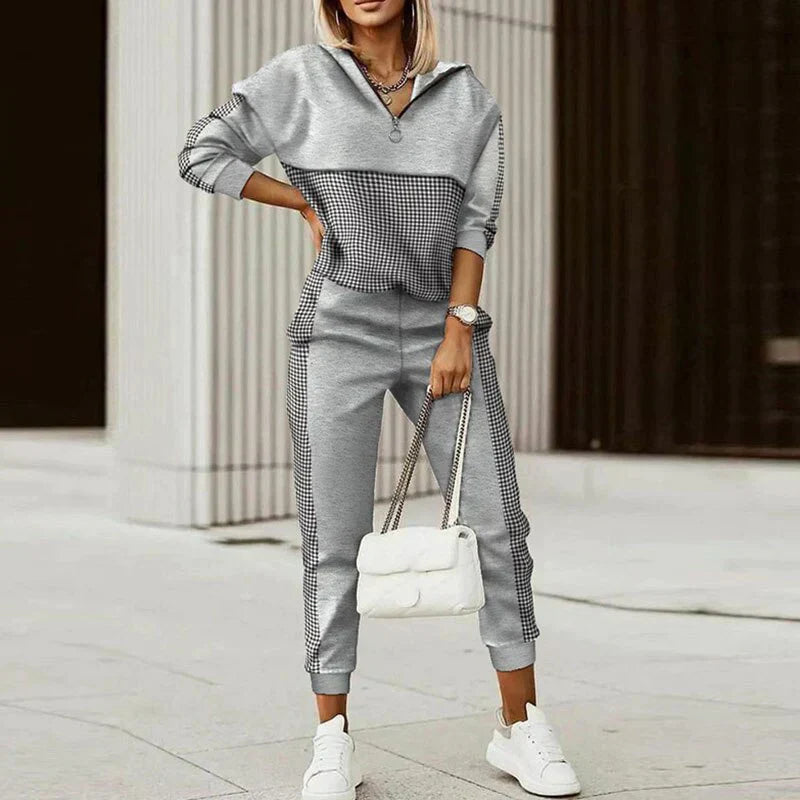 WW | Damen Stilvoll 2 Teile Jogginganzug Set