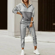 WW | Damen Stilvoll 2 Teile Jogginganzug Set