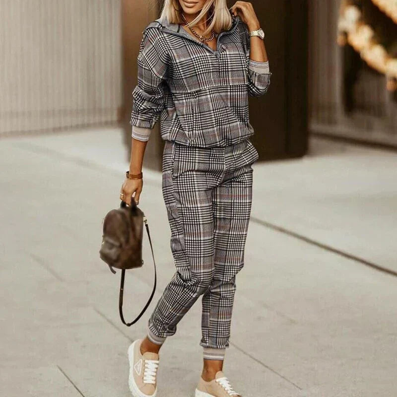 W&W Mode | Damen Stilvoll 2 Teile Jogginganzug Set