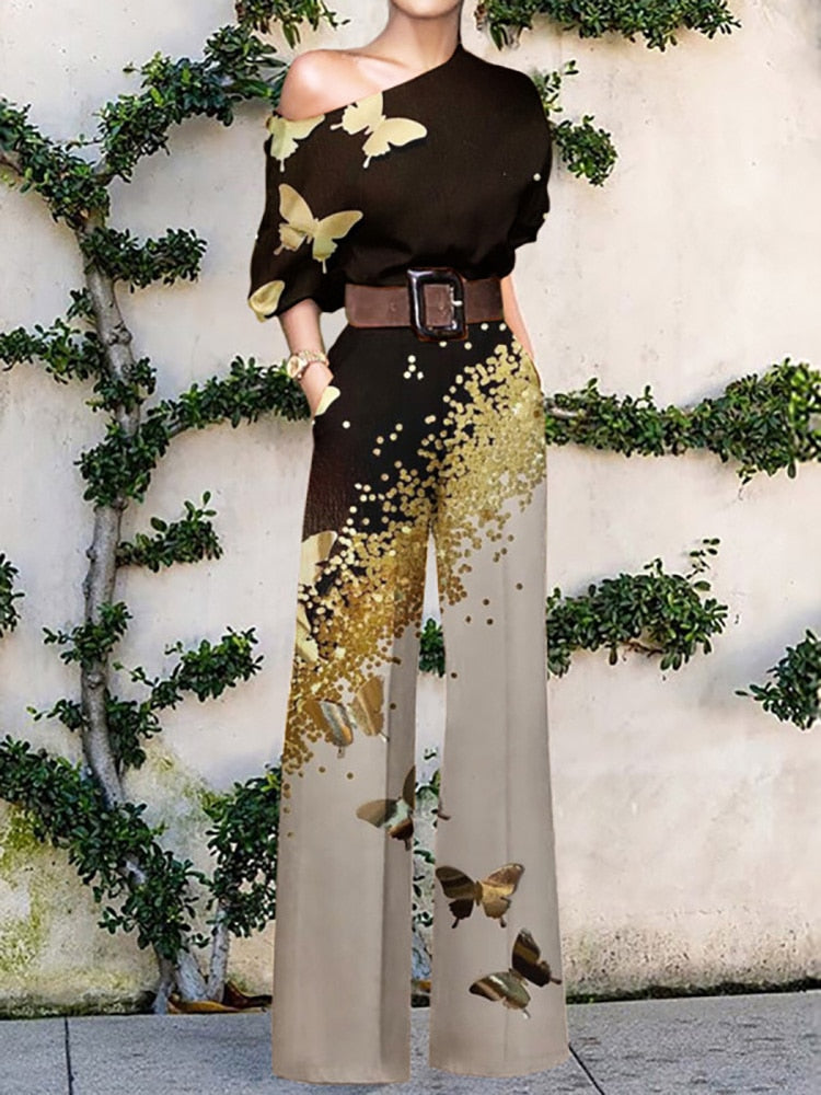 WW | trägerloser Jumpsuit mit Blumenmuster