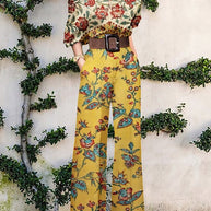WW | trägerloser Jumpsuit mit Blumenmuster