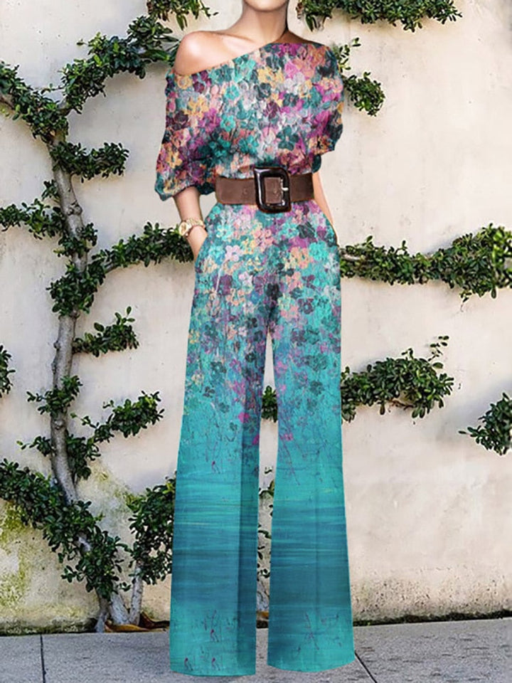 W&W Mode | trägerloser Jumpsuit mit Blumenmuster