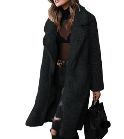 WW | Lange Damenmantel mit Plüschfutter - Bequeme Winterjacke