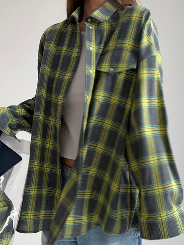 WW Comfort - Übergroßes kariertes Hemd im Vintage-Stil