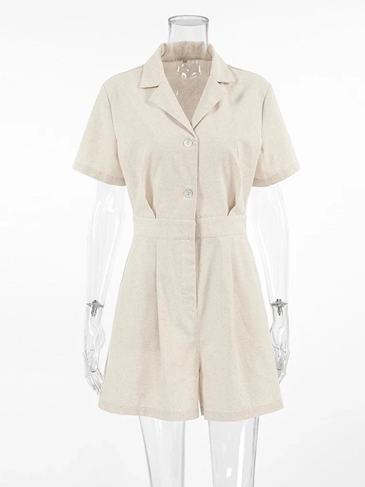 Sommer Leinen Jumpsuit