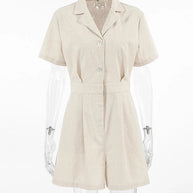 Sommer Leinen Jumpsuit