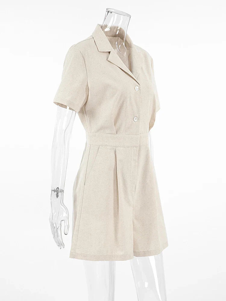Sommer Leinen Jumpsuit