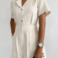 Sommer Leinen Jumpsuit