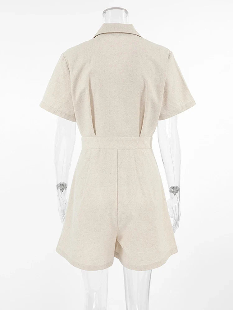 Sommer Leinen Jumpsuit
