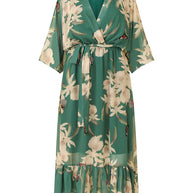 WW | 3/4 Arm V-Ausschnitt Maxikleid für Eleganz