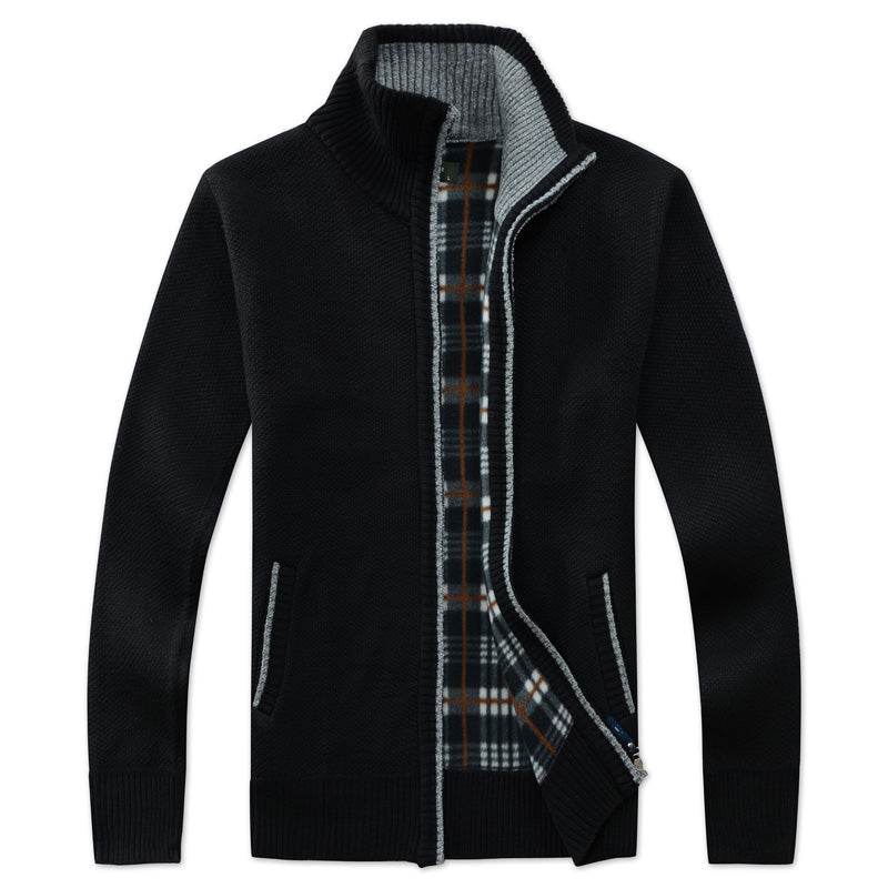 WW | Herren Strickjacke Mit Fleecefutter