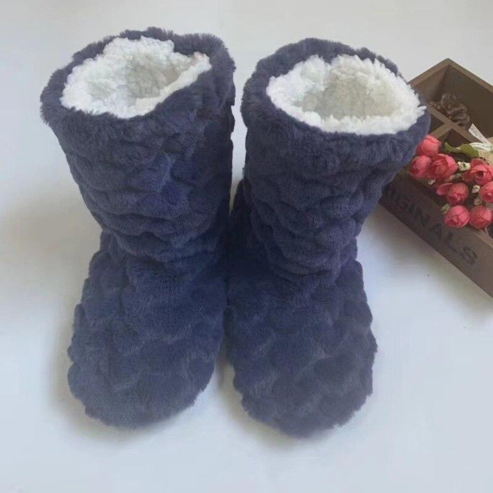 W&W Mode | Plüsch Hausschuh - gemütliche Fleece-Pantoffeln