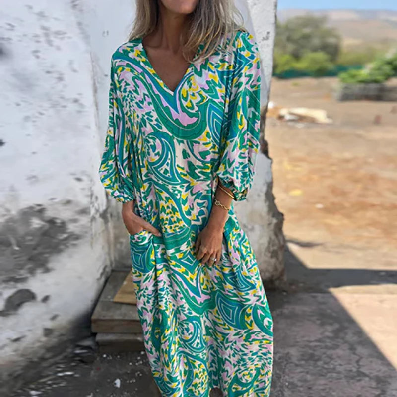 WW | Vintage-Eleganz Leopard Kleid für Damen