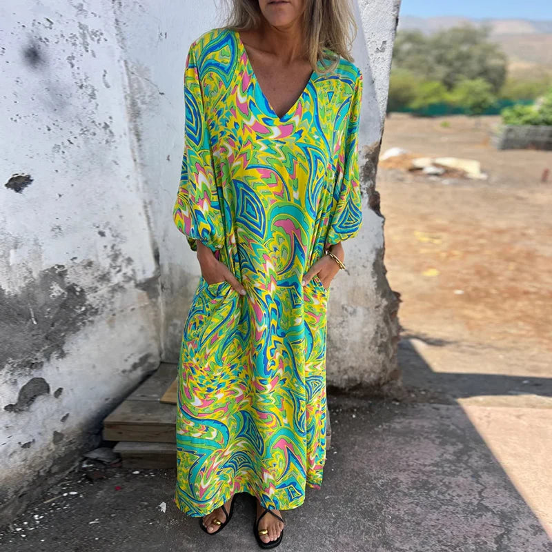 WW | Vintage-Eleganz Leopard Kleid für Damen