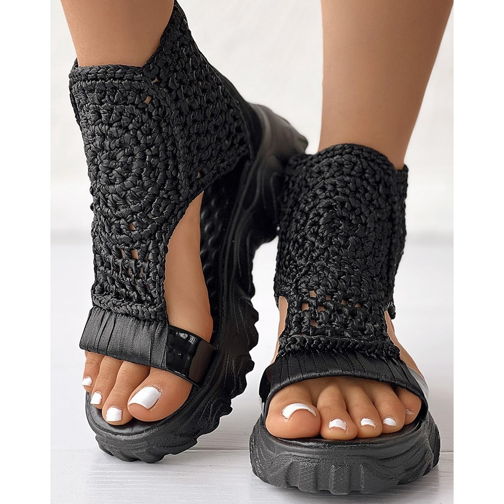 WW | Dames Geflochtene Sandalen