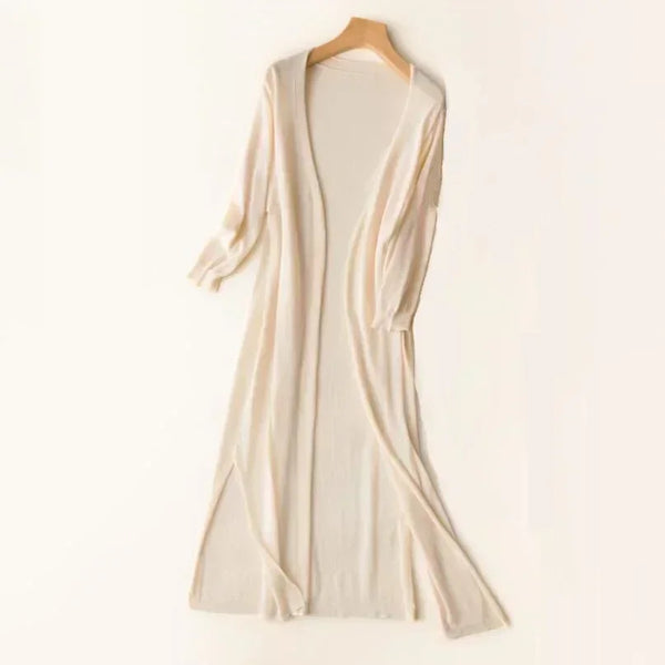 WW | Lange Offene Front Strickjacke